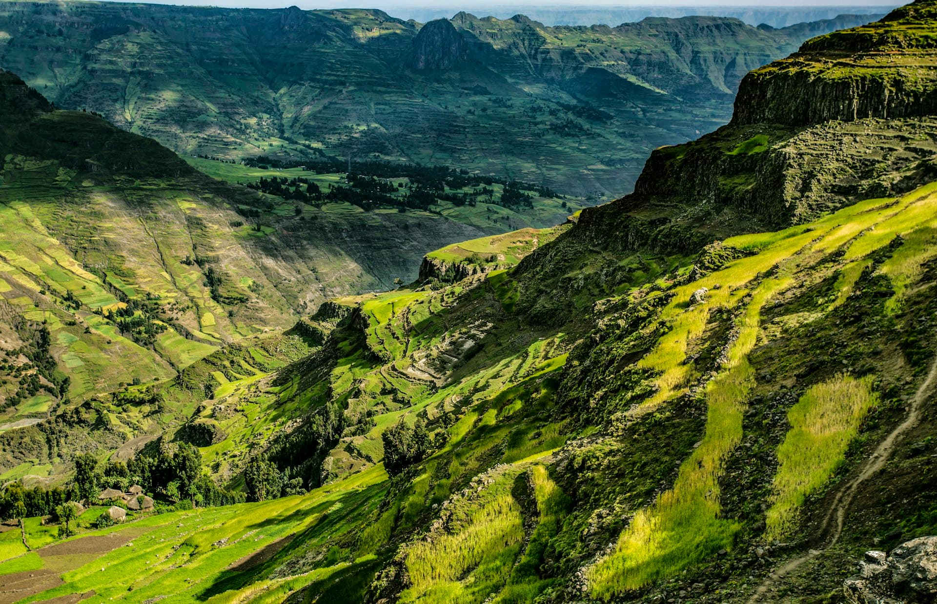 Ethiopian highlands landscape near Lalibela