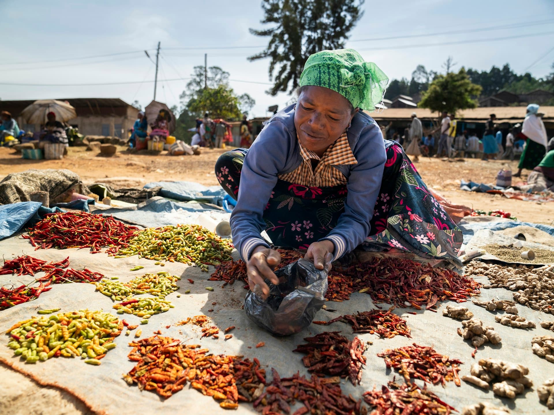 Spice market in Harar, Ethiopia